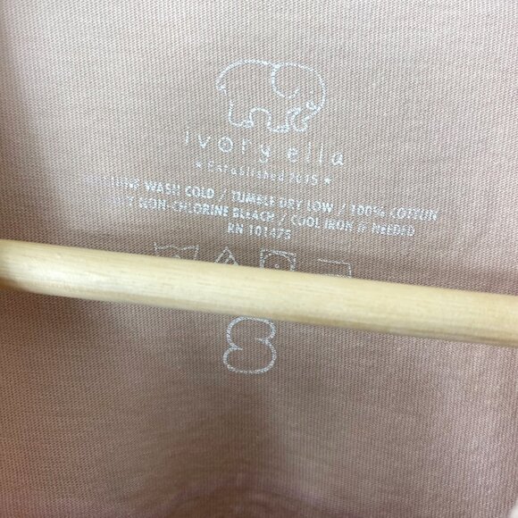 Ivory Ella Womens Long Sleeve T-Shirt Graphic Elephant Double Sided Peach Small - Picture 3 of 7